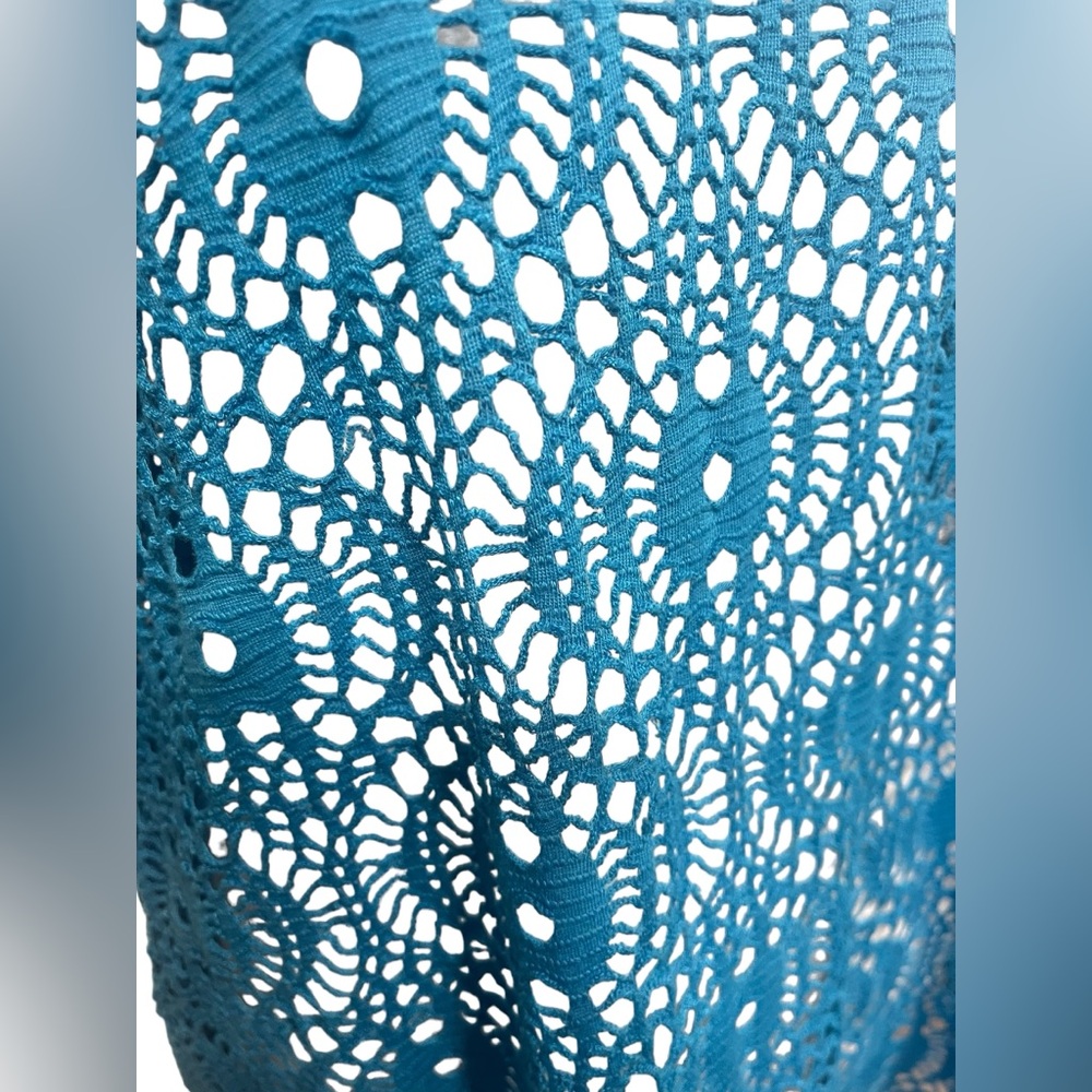 Ecote Blue Crochet Tank Top - Size Large - Picture 7 of 8